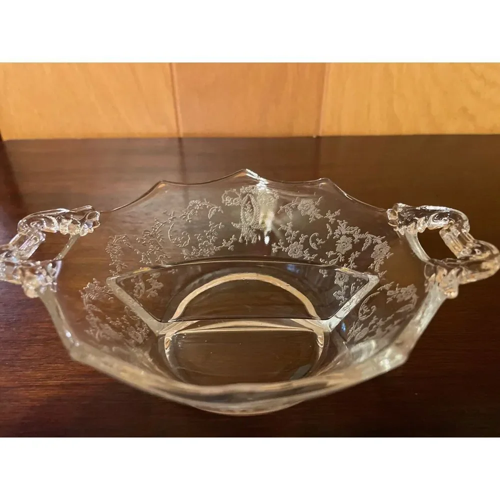 Vintage  New Martinsville/ Viking Glass Company Divided ‎ Dish Prelude Pattern 2